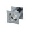 TW01 Ventilationsmuffe, firkantet, blank krom 1