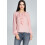Bluse med flæser - elegant lyserød bluse M609 størrelse S 1