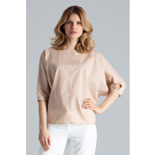 Beige flagermus kimono bluse M563 størrelse S/M