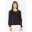Elegant bluse med flæser, sort M466, størrelse M 1