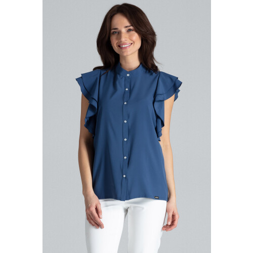 Bluse K482 Marineblå S