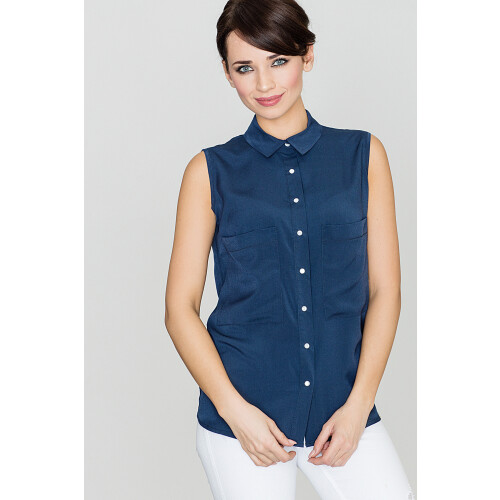 Bluse K363 Marineblå S