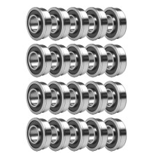 20 Rolamentos de Esferas Flangeados (DI 1/2" X de 1-3/8" X 1/2") para Rodas de Cortadores de Grama, Carrinhos de Mão, Carrinhos de Transporte e