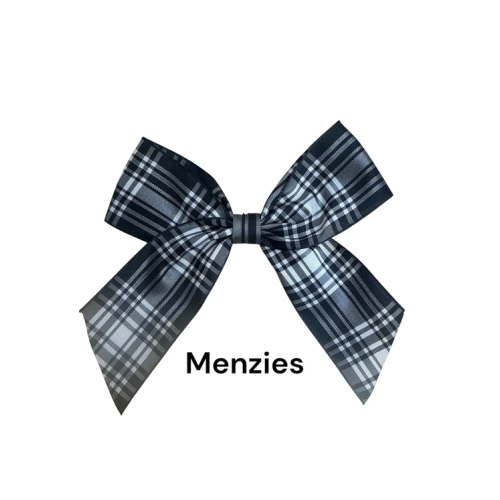 (Menzies, 10) Polyester Tartan Ribbon Bows - 38mm