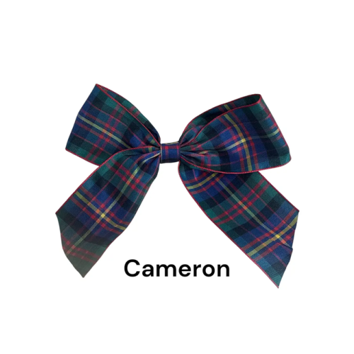 (Cameron, 10) Polyester Tartan Ribbon Bows - 38mm