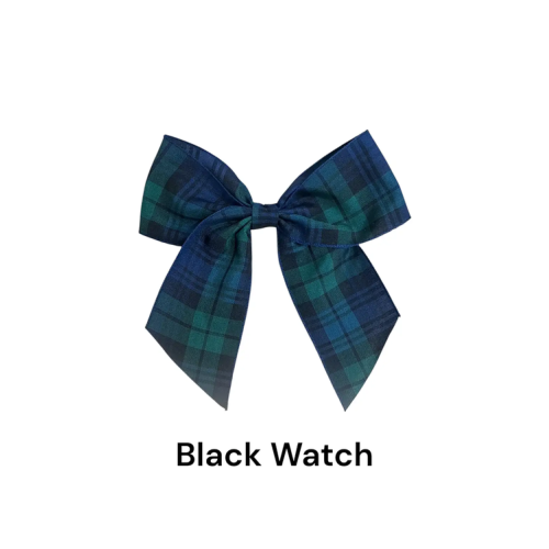 (Black Watch, 20) Polyester Tartan Ribbon Bows - 38mm