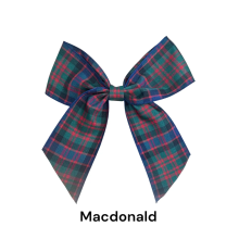 (MacDonald, 10) Polyester Tartan Ribbon Bows - 38mm