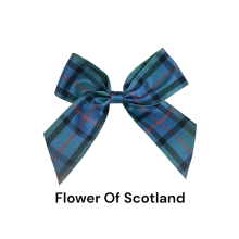 (Flower Of Scotland, 10) Polyester Tartan Ribbon Bows - 38mm