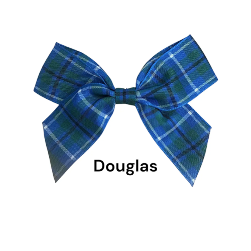(Douglas, 5) Polyester Tartan Ribbon Bows - 25mm