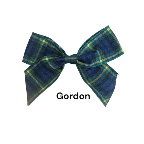 (Gordon, 5) Polyester Tartan Ribbon Bows - 25mm
