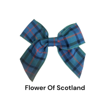 (Flower Of Scotland, 20) Polyester Tartan Ribbon Bows - 25mm