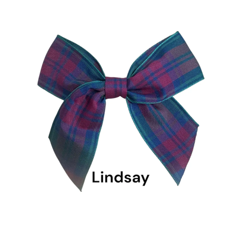 (Lindsay, 20) Polyester Tartan Ribbon Bows - 25mm