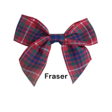 (Fraser, 20) Polyester Tartan Ribbon Bows - 25mm
