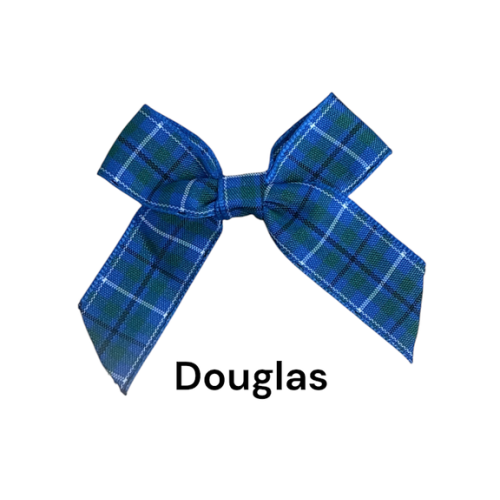 (Douglas, 20) Polyester Tartan Ribbon Bows - 16mm