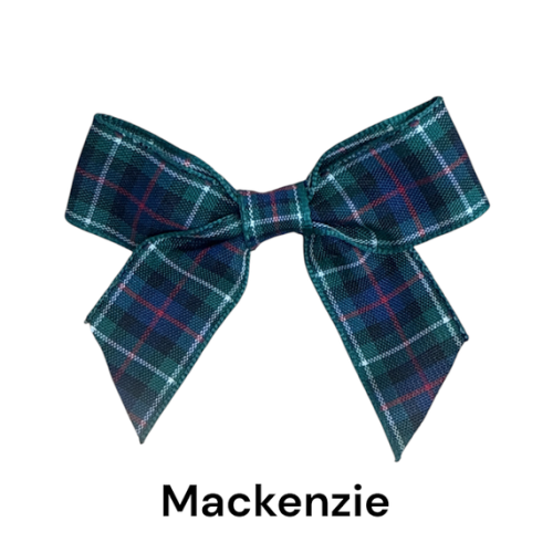 (Mackenzie, 5) Polyester Tartan Ribbon Bows - 16mm