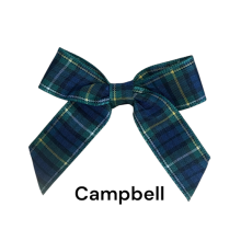 (Campbell, 5) Polyester Tartan Ribbon Bows - 16mm