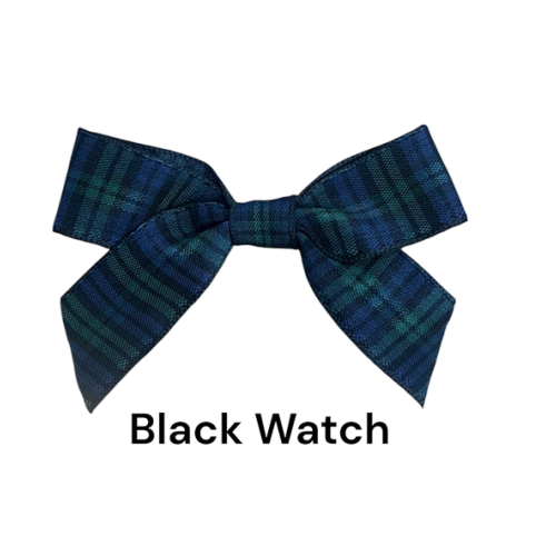 (Black Watch, 20) Polyester Tartan Ribbon Bows - 16mm