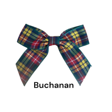 (Buchanan, 10) Polyester Tartan Ribbon Bows - 16mm