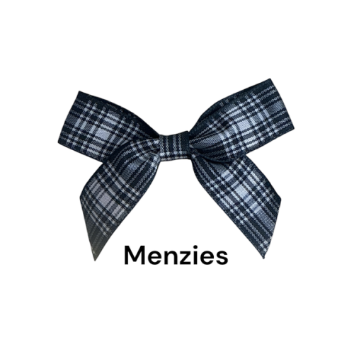 (Menzies, 5) Polyester Tartan Ribbon Bows - 16mm