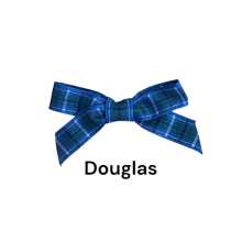 (Douglas, 5) Polyester Tartan Ribbon Bows - 10mm