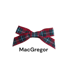 (MacGregor, 5) Polyester Tartan Ribbon Bows - 10mm