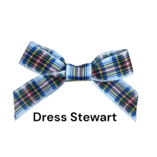 (Dress Stewart, 5) Polyester Tartan Ribbon Bows - 10mm