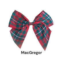 (MacGregor, 5) Polyester Tartan Ribbon Bows - 75mm