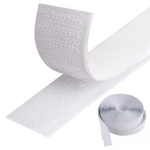 5 Meters Extra Strong White Self Adhesive Hook and Loop Tape Double Sided Ultra Strong Adhesive 2 Rolls