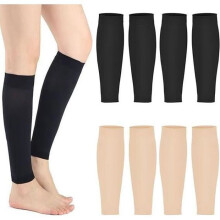 4 Pairs Compression Socks for Varicose Veins, Calf Compression Sleeves, Breathable Support Socks for Men and Women