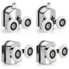 8Pcs Shower Door Rollers 23mm, Replacement Sliding Shower Door Wheels for 4 to 6 mm Glass, Durable and Smooth Running