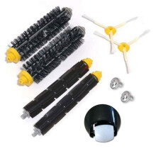 Front Wheel Replacement Kit and Brush Set for Roomba 500 600 700 Series 529 550 595 620 625 630 650 660 760 770 780