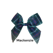 (Mackenzie, 10) Polyester Tartan Ribbon Bows - 25mm
