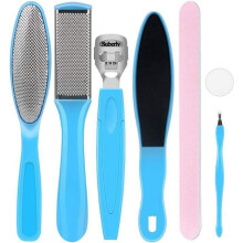 8-in-1 Stainless Steel Foot File Pedicure Kit, Callus Remover Tool Set for Smooth Heels and Feet, Home Foot Care