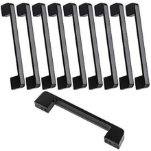 Cabinet Pull Handles 10 Pack Black Zinc Alloy 160 mm Hole Centre for Kitchen Doors and Drawers