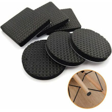 60 Rubber Anti-Slip Pads, Self-Adhesive Furniture Feet Protectors for Table Chairs and Cabinets, Non-Slip Floor Protecti