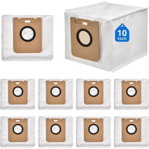 10 Pack Dust Bags Compatible with D10 Plus and D10s Plus Robot Vacuum, Replacement Accessory Kit