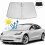 Car Windshield Sun Shade Blocks UV Rays Sun Visor Protector Foldable Sunshade for  Model Y 2017-2022 2