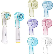 Copritestina per spazzolino elettrico, confezione da 6, multicolore, lavabili, compatibili con Oral-B e iO.