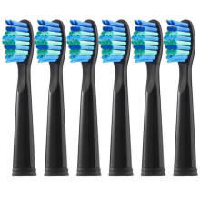Testine di ricambio, confezione da 6, nere, compatibili con Fairywill D7 D8 FW507 FW508 FW551 FW2011 FW917 FW959 FW515 e Seag