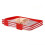 4Pcs Stackable Food Storage Trays with Vacuum Preservation Technology for Extended Freshness Red 1