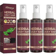Herbal Gray Hair Reverse Essence Spray Restore Black Hair Serum Oil