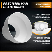 6 to 4 Inch Duct Reducer, Duct Adapter 6 to 4 PVC Reducer, Duct Increaser/Reducer for Grow Tent HVAC Ventilation System