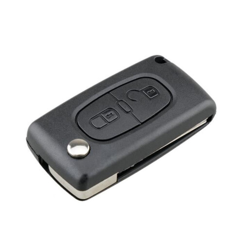 Black 2 Button Remote Key Shell Replacement for Citroen C3 CE0536 VA2, Durable ABS Case 2