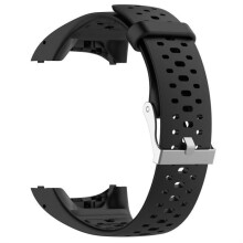 Pulseira de substituição em silicone macio para relógio esportivo Polar M400 M430, preta.