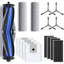Conjunto de 15 peças de acessórios para aspirador de pó Deebot X8 Omni e X8 Pro Omni, incluindo 1 escova de borracha principal, 4 filtros e
