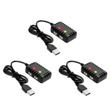 3X 2S 7.4V 2-in-1 Lader met XH-3P Connectorplug voor AX24 SCX24 UTB18 SCX24 RC Auto'S en Vrachtwagens, 7.4V 2S Lithium-Batterijen