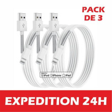 Balenie 3 nabíjacích káblov Lightning s certifikáciou MFi, odolný synchronizačný kábel USB s rýchlym nabíjaním pre iPhone a iPad
