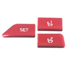 Car Aluminum Alloy Memory Button Sticker Trim for Carnival KA4 2020 2021 2022 Red