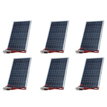 6X Kit de Panneau Solaire 12 V Complet Générateur de Cellules Solaires Rechargeables Extérieures Portables de Puissance 30 W pour la Maison