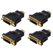 4X DVI 24+1 (DVI-D) Female to Male Adapter